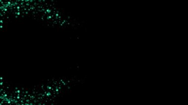 Siyah arka plan üzerinde akan hareket te parlayan parçacıkların soyut enerji akışı