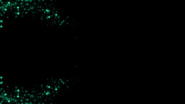 Fluxo Energia Abstrato Partículas Brilhantes Movimento Fluxo Sobre Fundo Preto — Vídeo de Stock