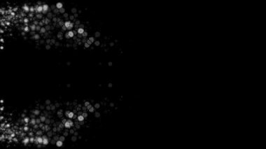 Siyah arka plan üzerinde akan hareket te parlayan parçacıkların soyut enerji akışı