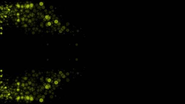 Flux d'énergie abstrait de particules lumineuses en mouvement, sur fond noir 