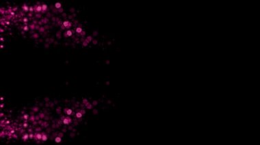 Siyah arka plan üzerinde akan hareket te parlayan parçacıkların soyut enerji akışı