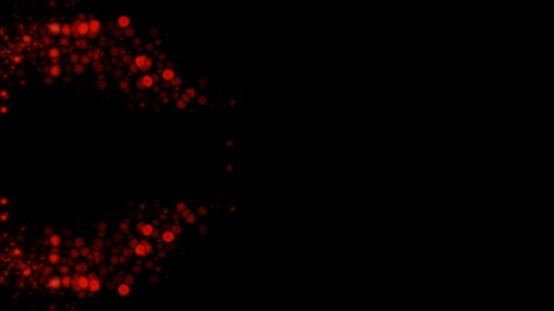 Abstrakter Energiestrom Glühender Teilchen Fließender Bewegung Auf Schwarzem Hintergrund — Stockvideo