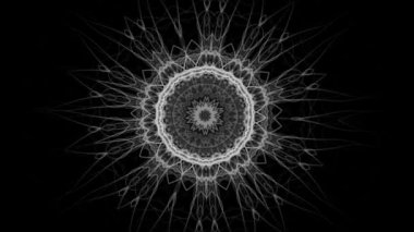 Güzel eski çiçek süsü, siyah arka plan.