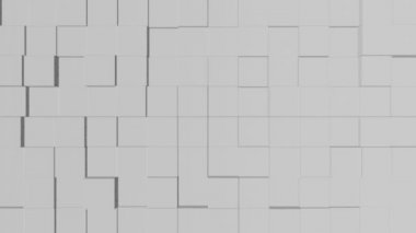 Hareketli küplerin minimalist beyaz arka planı