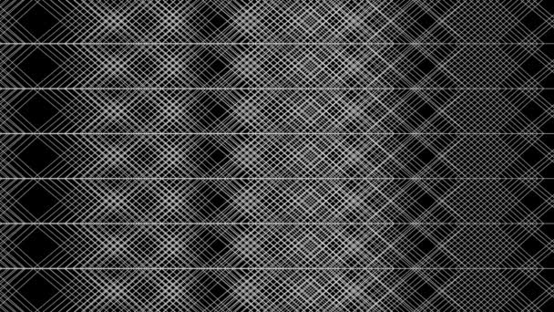 Бесшовный Графический Фон Геометрическим Рисунком Изолированный Черном — стоковое видео