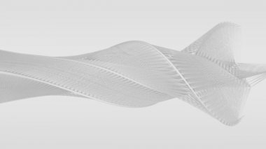 Akan kavisli çizgiler soyut beyaz şekiller oluşturur - kesintisiz döngü, beyaz 