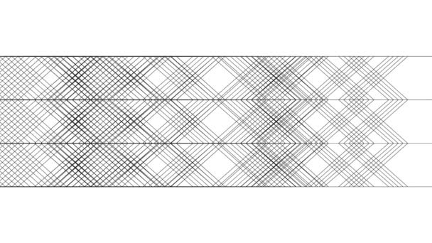 图形样式中 白色背景上的几何图案流动 — 图库视频影像