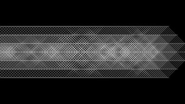 Geometrik grafik stilinde akan ok, siyah arka plan.