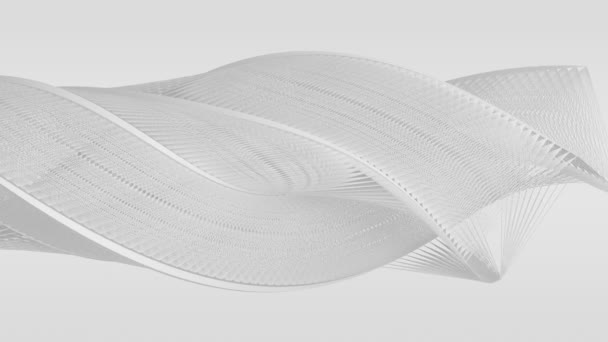 Fond design abstrait - structures blanches courbes en mouvement fluide, isolées sur blanc 