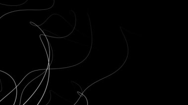 Dinamik harekette kavisli çizgilerin şık arka planı - siyah üzerinde beyaz