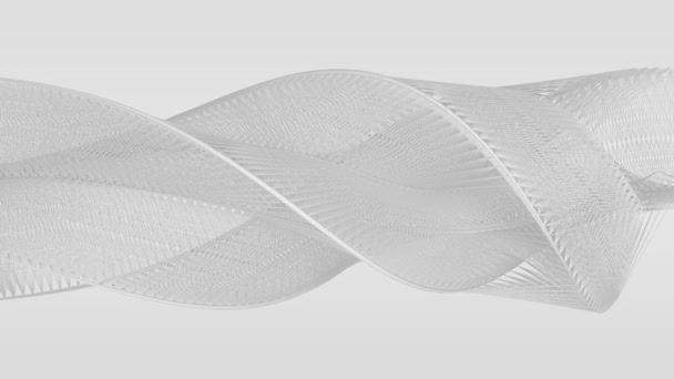 Formes blanches abstraites créées par des lignes fluides sur fond blanc 