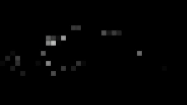 Fundo Gráfico Escuro Quadrados Brancos Cintilantes — Vídeo de Stock