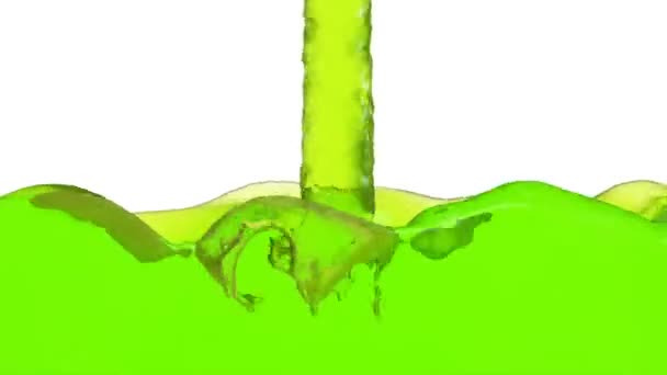 Schermo Riempimento Liquido Verde Trasparente Maschera Alfa Inclusa — Video Stock