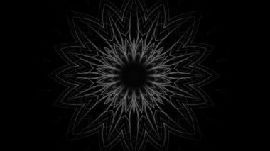 Büyüyen güzel çiçek mandala desen Çizgi çizim - sorunsuz döngü