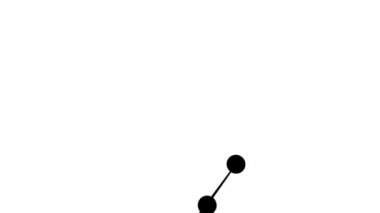 Bağlı siyah noktanın beyaz üzerinde izole edilmiş basit grafik arka planı. 
