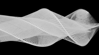 Soyut akan beyaz çizgiler, siyah arka plan üzerinde izole