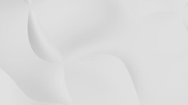 Elegante Sfondo Bianco Con Onde Superficiali Lisce Loop Senza Soluzione — Video Stock