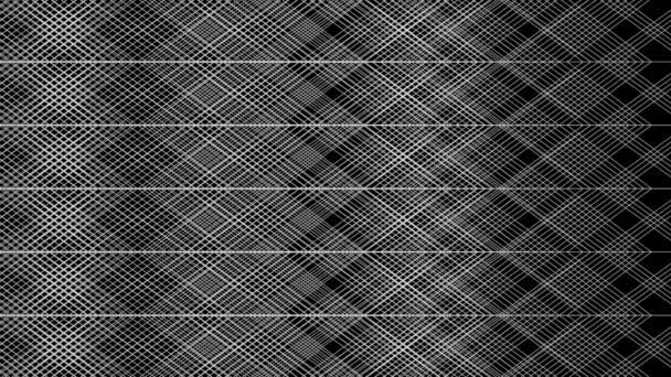 幾何学模様のシームレスなグラフィック背景 黒で分離 — ストック動画