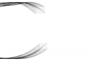 Akan harekette soyut siyah grafik şerit, beyaz arka plan üzerinde