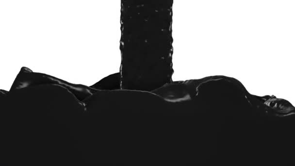 Peinture Noire Remplit Écran Canal Alpha Inclus — Video