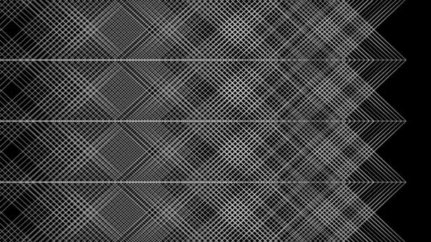 Nahtloser Grafischer Hintergrund Mit Geometrischem Muster Isoliert Auf Schwarz — Stockvideo