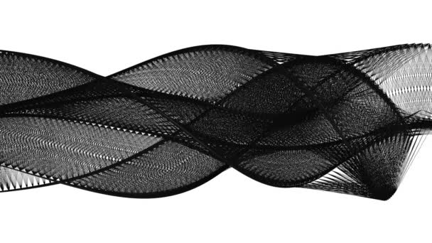 Formes noires abstraites créées par des lignes fluides - conception graphique, sur fond blanc . 