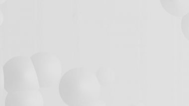 Hareketli topları ile beyaz duvar arka plan, sorunsuz döngü