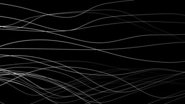 Dinamik dalga hareketi beyaz siyah akan çizgilerin grafik arka plan