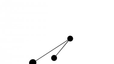 Bağlı siyah noktanın hareket halindeki modern grafik arka planı, beyaz üzerine izole. 