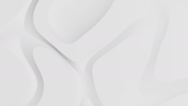 現代の湾曲した様式のシームレスなループ白い設計の背景 — ストック動画