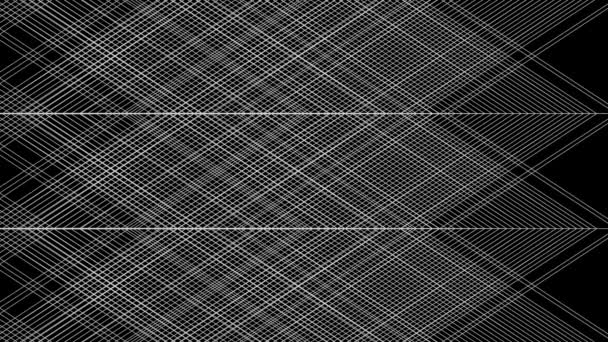 Naadloze Grafische Achtergrond Met Geometrisch Patroon Geïsoleerd Zwart — Stockvideo