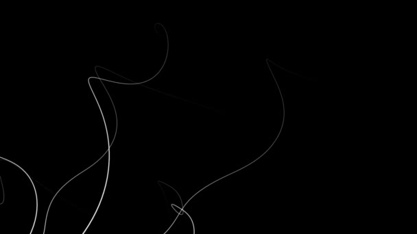 Minimalistické pozadí zakřivených čar v dynamickém pohybu-bílé na černém