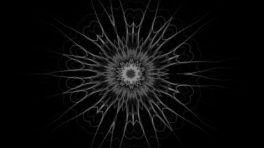 Mistik mandala arka plan, siyah arka plan üzerinde izole