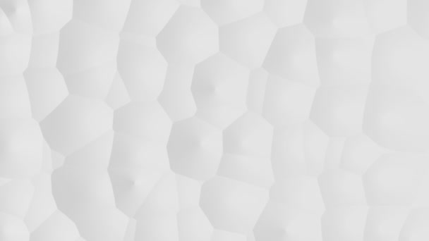 移動セル構造を持つ抽象的な白い背景 — ストック動画