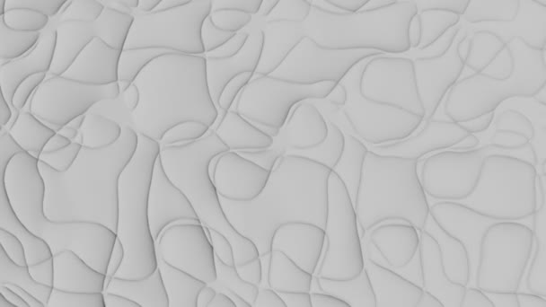 Abstracte Witte Achtergrond Met Ronde Oppervlaktestructuur Beweging — Stockvideo