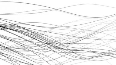 Minimalist grafik stilinde soyut doğa arka planı beyaz üzerine siyah