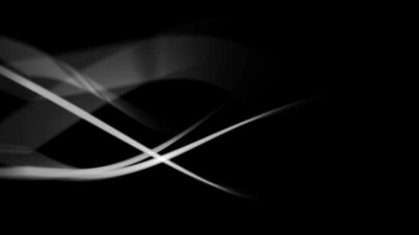 白黒の柔らかい光の波の背景 — ストック動画