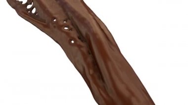 Akan çikolata, beyaz üzerine izole edilmiş. Alfa kanalı dahil. 