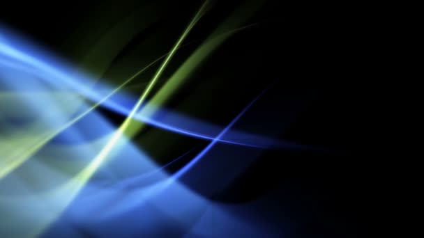 抽象的な緑と青の光曲線の背景 — ストック動画