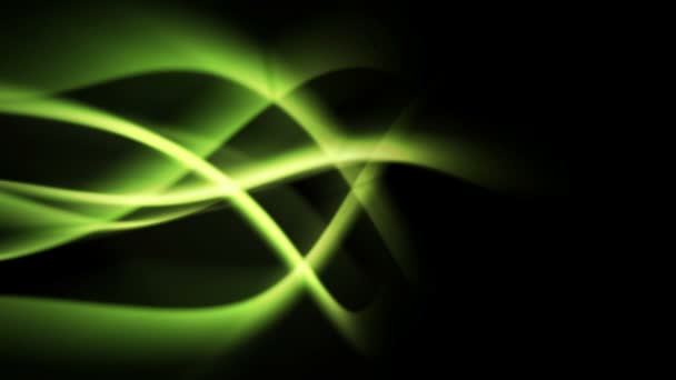 Fond abstrait ondes de lumière verte 