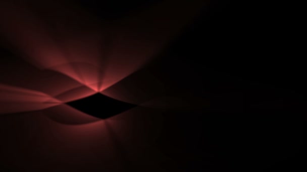 Ondes lumineuses rouges douces en mouvement abstrait, sur fond noir .