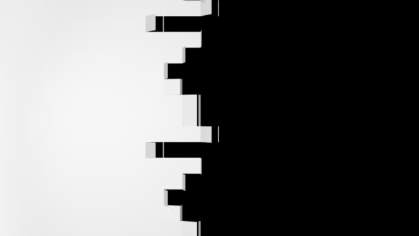 展开的白色元素的背景动画从左到右 — 图库视频影像