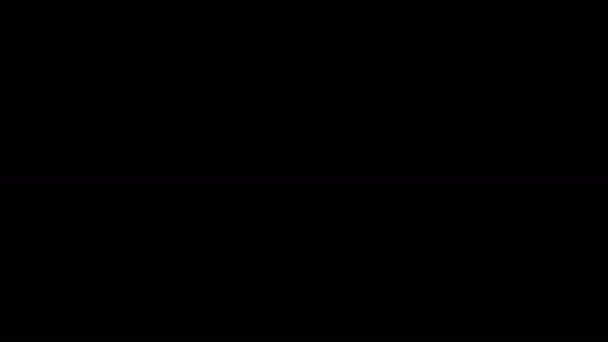 Hintergrundanimation Kreisförmig Aufklappbarer Metallstreifen Zur Unteren Mitte Isoliert Auf Schwarz — Stockvideo