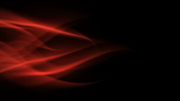 动态运动中火红色发光曲线的抽象火焰背景 — 图库视频影像
