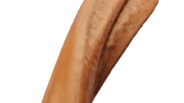 Yakından bakıldığında tatlı karamel sos, beyaz arka plan üzerinde izole