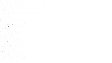 Siyah küreler ve parçacıklar sürüsü, siyah arka plan üzerinde.