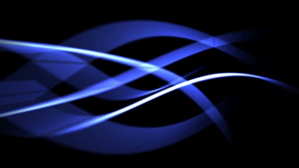 Blue Abstract Light Waves Background — Stock Video