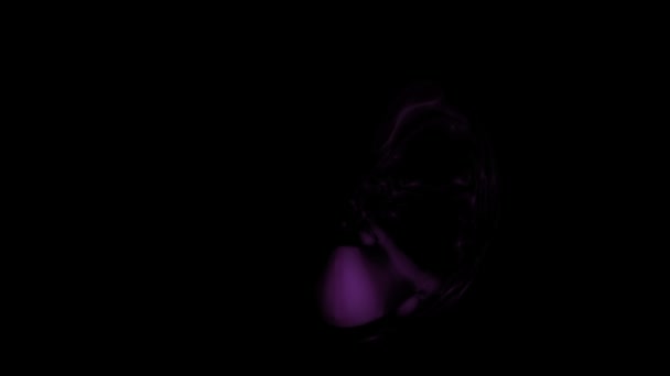 抽象能量发光粒子在流动运动中的喷泉 在黑色背景 — 图库视频影像