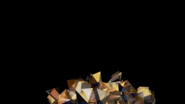 Dark Background Colorful Flickering Diamonds Abstract Motion — Stock Video