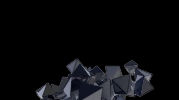 Abstract Geometric Background Gray Blue Diamonds Dynamic Motion — Stock Video